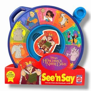 NEW See 'n Say Mattel Vintage 1995 Disney Hunchback Of Notre Dame Toy NOS Disney